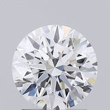 Round brilliant cut diamond with sparkling facets, showcasing natural brilliance and clarity