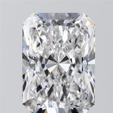 Radiant cut diamond with brilliant facets, showcasing clarity and sparkle for engagement rings or fine jewelry.