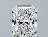 Radiant cut diamond with brilliant facets, showcasing clarity and sparkle for engagement rings or fine jewelry.