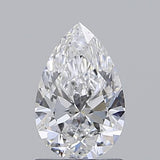 Pear-shaped natural diamond with brilliant cut, showcasing fire and clarity against neutral background