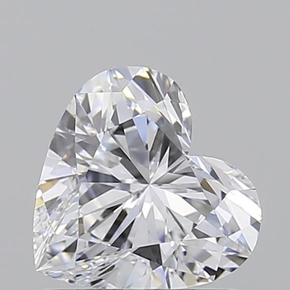 Sparkling heart-shaped diamond with brilliant cut, showcasing fire and brilliance against neutral background