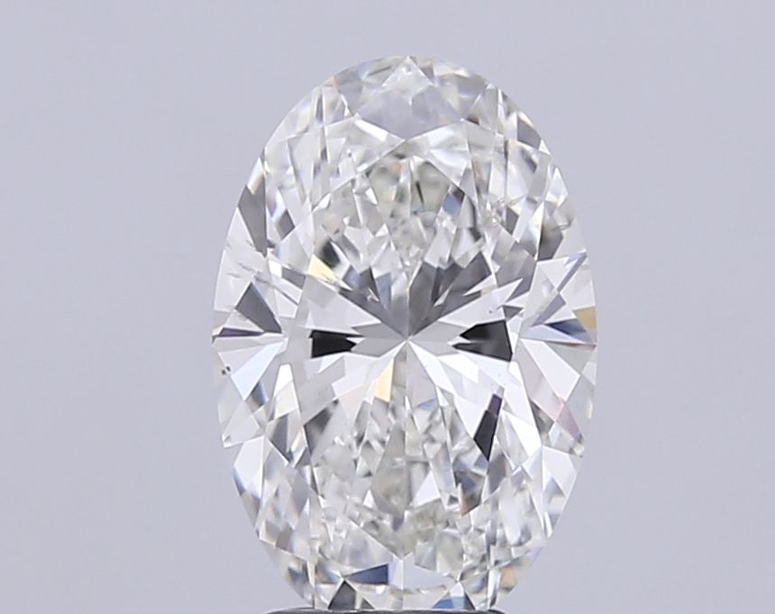 Oval cut natural diamond with brilliant facets, certified gemstone for engagement rings and fine jewelry