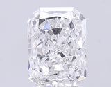 Radiant cut diamond with brilliant facets, showcasing clarity and sparkle for engagement rings or fine jewelry.