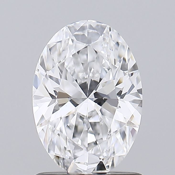 Oval cut natural diamond with brilliant facets, certified clarity and sparkle for engagement rings