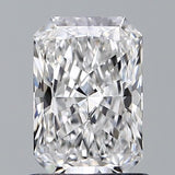 Radiant cut diamond with brilliant facets, showcasing clarity and sparkle for engagement rings or fine jewelry.