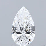 Sparkling pear-shaped diamond with brilliant facets, ideal for engagement rings and fine jewelry