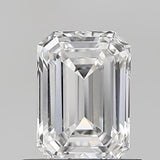 Emerald cut diamond with brilliant facets, showcasing clarity and sparkle for engagement rings or fine jewelry.