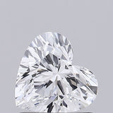 Sparkling heart-shaped diamond with brilliant facets, ideal for engagement rings and fine jewelry