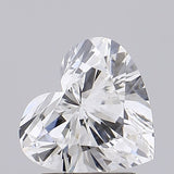 Sparkling heart-shaped diamond with brilliant facets, ideal for engagement rings and fine jewelry