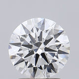 Round brilliant cut diamond with exceptional sparkle and certified clarity