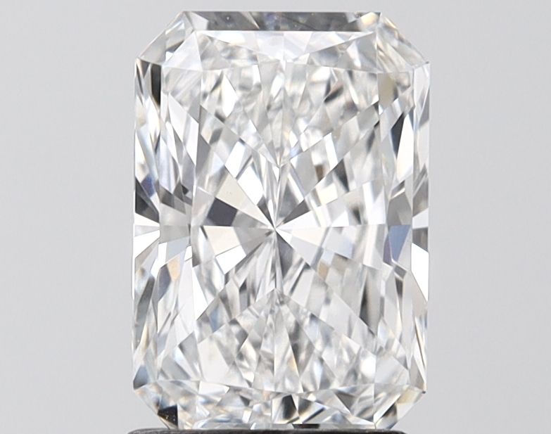 Radiant cut diamond with brilliant facets, showcasing sparkle and clarity for engagement rings or fine jewelry.