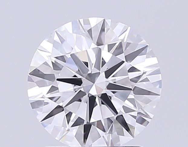 Round brilliant cut diamond with exceptional sparkle and precision facets