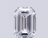 Emerald cut diamond with brilliant facets, showcasing clarity and sparkle for engagement rings or fine jewelry.