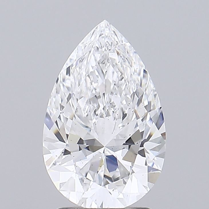 Sparkling pear cut diamond with brilliant facets, ideal for engagement rings and fine jewelry