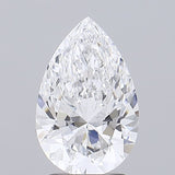 Sparkling pear cut diamond with brilliant facets, ideal for engagement rings and fine jewelry