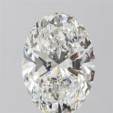 Oval cut natural diamond with brilliant facets, certified for quality and sparkle