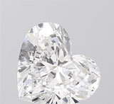 Sparkling heart-shaped diamond with brilliant facets, ideal for engagement rings or fine jewelry