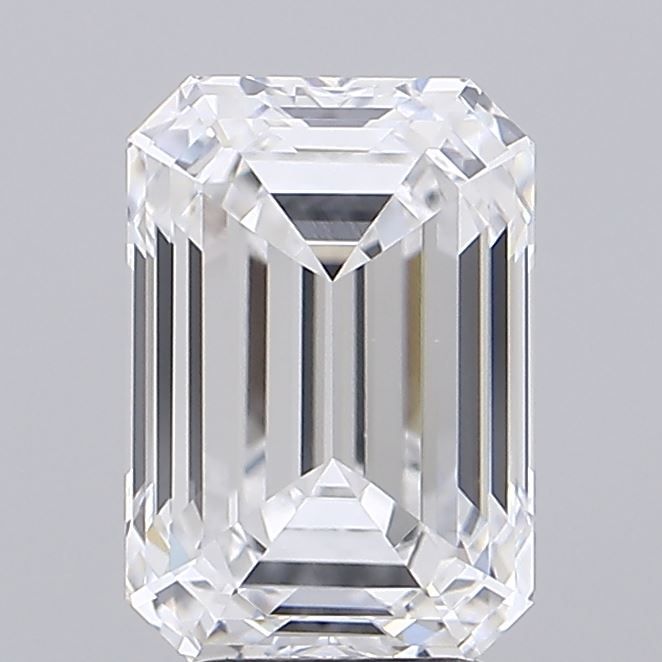 Emerald cut diamond with brilliant facets, showcasing clarity and sparkle for engagement rings or fine jewelry.
