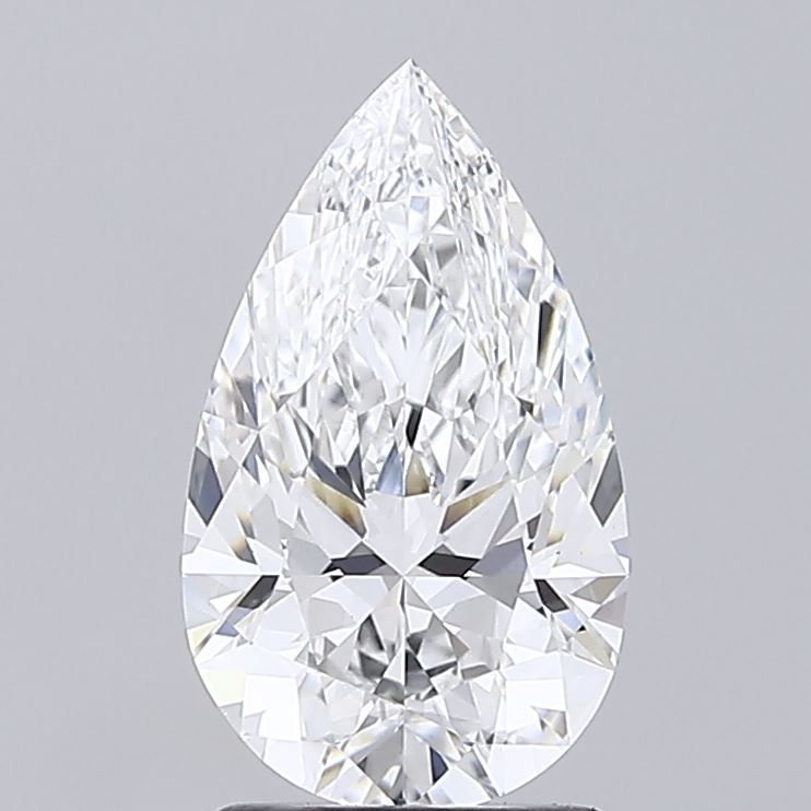 Sparkling pear-shaped natural diamond with brilliant cut facets, ideal for engagement rings and fine jewelry