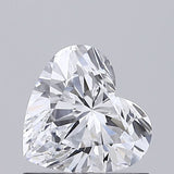 Sparkling heart-shaped diamond with brilliant facets, ideal for engagement rings and fine jewelry.