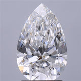 Sparkling pear cut diamond with brilliant facets, ideal for engagement rings and fine jewelry