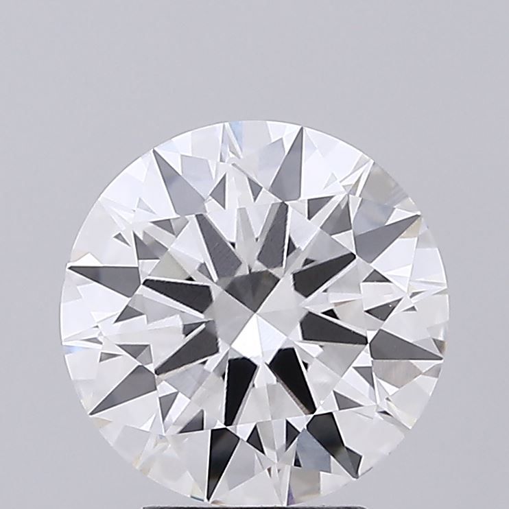 Round brilliant cut diamond with exceptional sparkle and precision facets