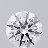Round brilliant cut diamond with exceptional sparkle and precision facets