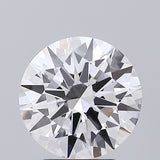 Round brilliant cut natural diamond with exceptional sparkle and certified clarity