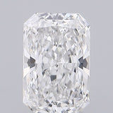 Radiant cut diamond with brilliant facets, showcasing clarity and sparkle for engagement rings or fine jewelry.