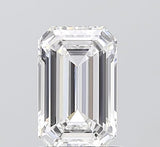 Emerald cut diamond with brilliant facets, showcasing clarity and sparkle for jewelry settings