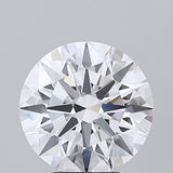 Round brilliant cut diamond with exceptional sparkle and certified clarity