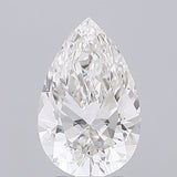 Pear-shaped natural diamond with brilliant facets and sparkling clarity